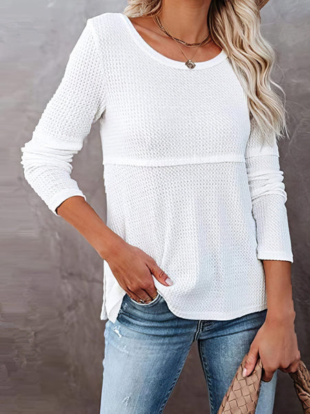 Modern Waffle Knit Long Sleeve