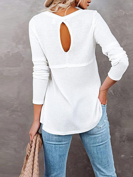 Modern Waffle Knit Long Sleeve