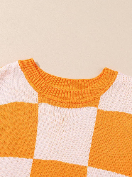 Warm and Stylish Checkered Sweater