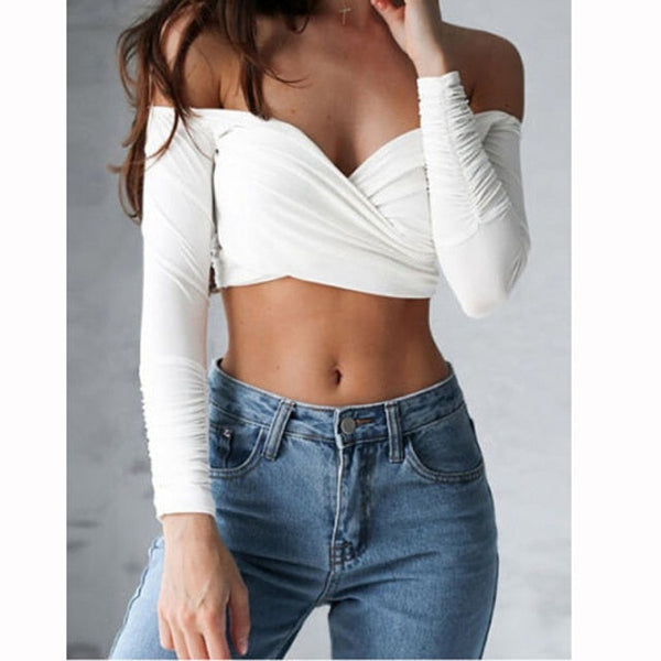 Off Shoulder Crop Top