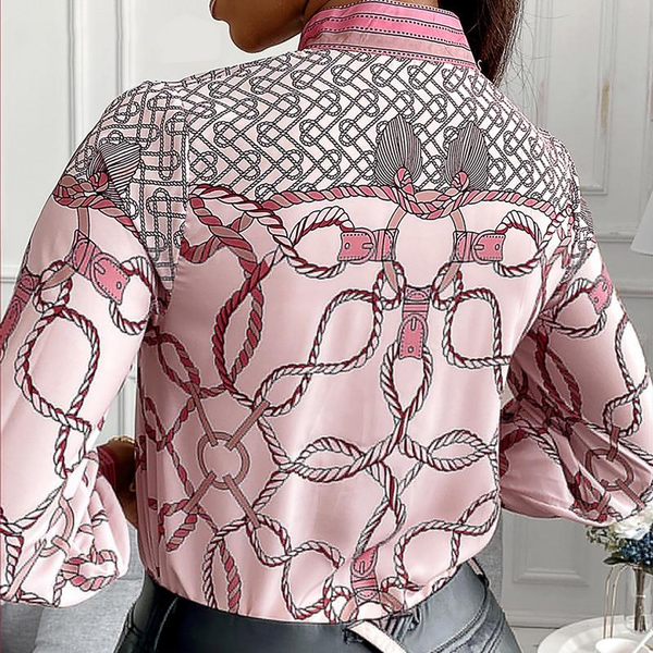 Pattern Dress Shirt Blouse