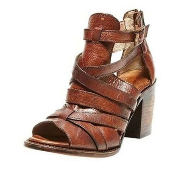 Gladiator Sandal Block Heels