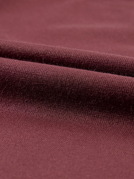Crimson Dahlia Elegant 3/4 Sleeve Crew Neck Blouse