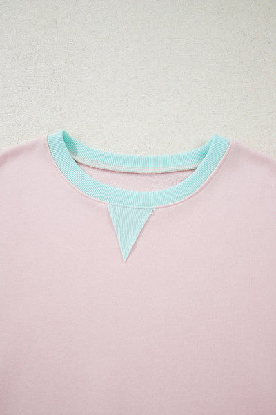 Chic Women's Colorblock Sweatshirt - Cozy Casual Fit for Effortless Everyday Style and Comfort