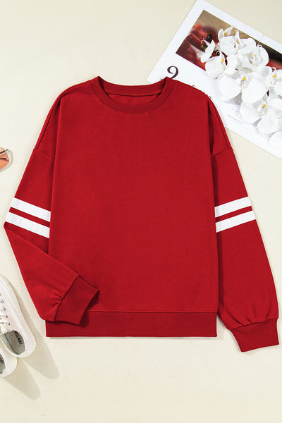 Trendy Women's Soft Cotton Blend Varsity Sweatshirt - Casual Fit, Stylish Design for Effortless Everyday Style