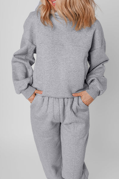 Women's Heather Gray Seam-Detail Hoodie and Joggers Set with practical styling and dependable silhouette control.