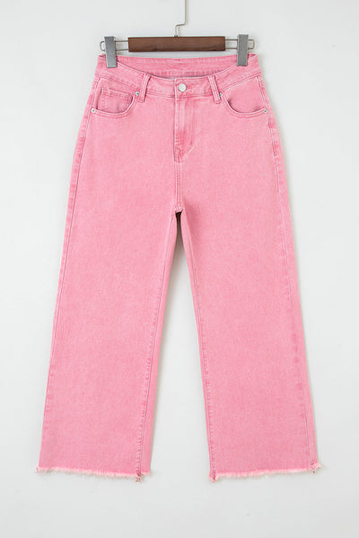 Chic Light Blue Wide Leg Cropped Jeans for Women - Trendy, Comfortable Fit Perfect for Casual Everyday Style