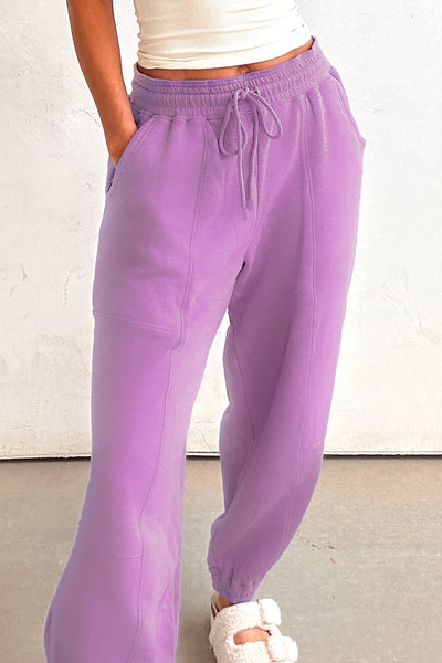 Women's Soft Cotton Casual Jogger Pants with Drawstring - Relaxed Fit for Everyday Comfort and Leisure Wear