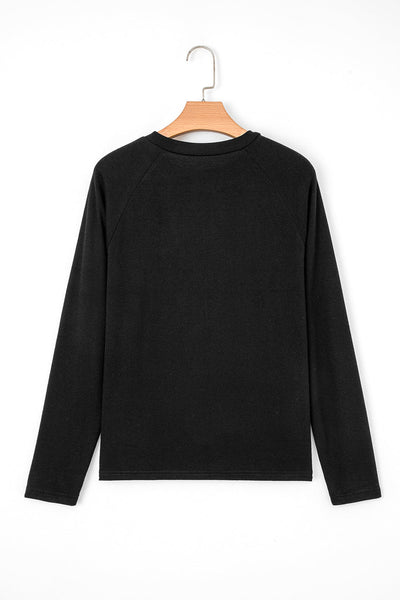 Stylish Black Long Sleeve Women's Top - Comfortable Fit for Everyday Wear & Versatile Fashion Looks
