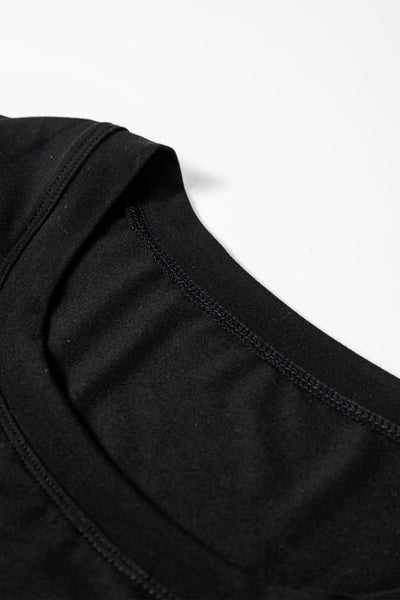 Stylish Women's Black Long Sleeve Top - Comfortable Fit for Everyday Style and Versatile Layering Options