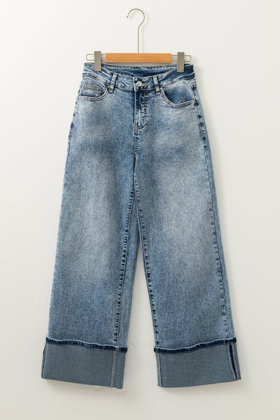 Stylish Women's Medium Wash High Rise Jeans with Button Zip Fly - Classic Fit Denim for Effortless Everyday Style