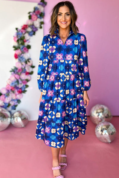 Bohemian Floral Midi Dress for Women - Lightweight, Elegant Summer Outfit for Casual Events and Special Occasions
