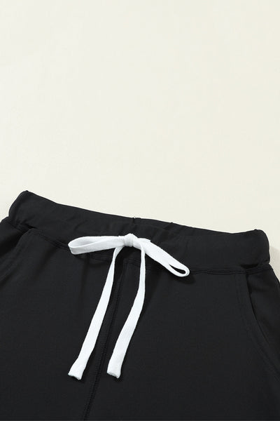 Stylish Women's Black Joggers with Pockets & Drawstring Waist for Ultimate Comfort in Casual Wear