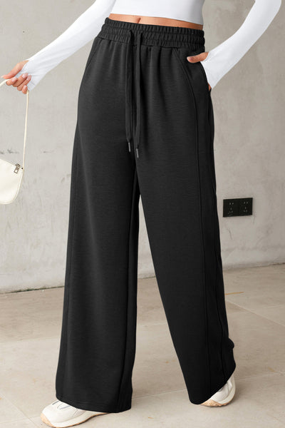 Women's Soft Black Sweatpants - Cozy Casual Fit for Everyday Comfort and Relaxation in Stylish Loungewear