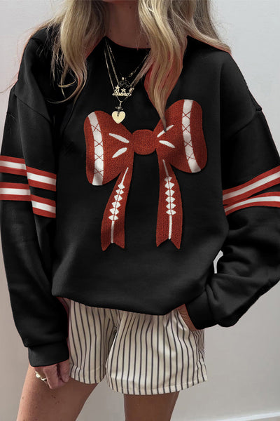 Trendy Women's Black Graphic Sweatshirt - Cozy Style with Unique Artwork for Everyday Comfort and Fashion