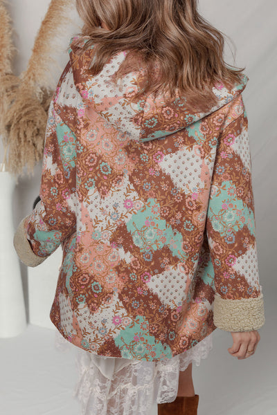 Women's Boho Chic Vintage Floral Print Jacket - Lightweight Spring & Summer Layer for Casual Outings, Perfect Fit