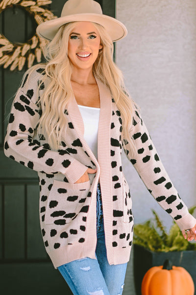 Stylish Women's Leopard Print Open Front Cardigan - Cozy Layer for Casual or Chic Looks, Perfect for Layering