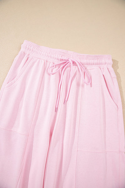 Women's Light Pink Comfort Fit Jogger Pants - Soft, Stylish Loungewear for Casual and Athleisure Looks