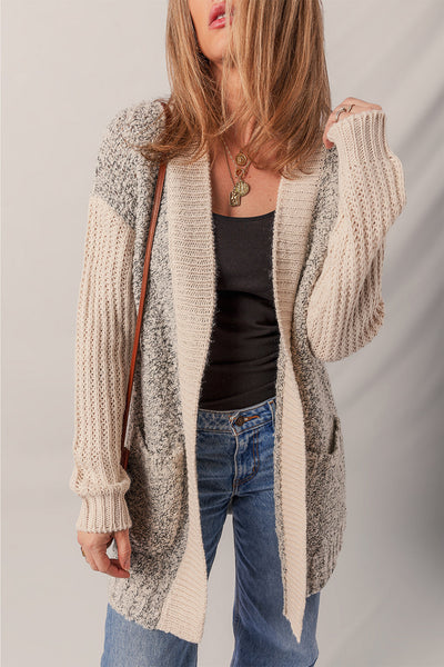 Stylish Women's Color Block Cardigan - Cozy Knit Layer for Fall, Ideal for Casual and Chic Everyday Looks
