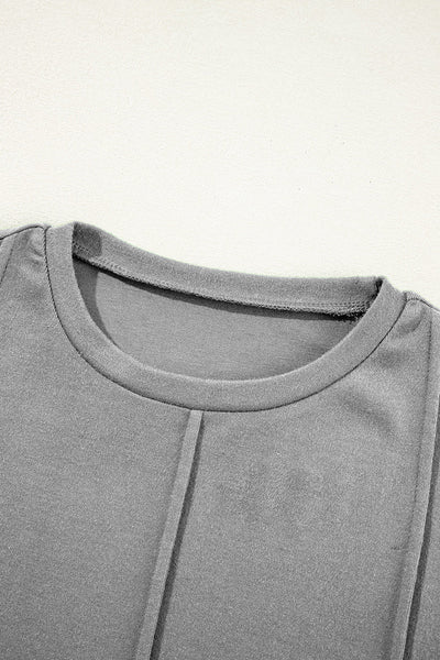 Stylish Women's Soft Cotton Exposed Seam Top - Casual Fit for Everyday Wear in Trendy Colors