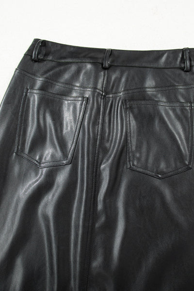 Elegant High-Waisted Black Maxi Skirt for Women - Flowy, Versatile Design for Casual and Formal Wear