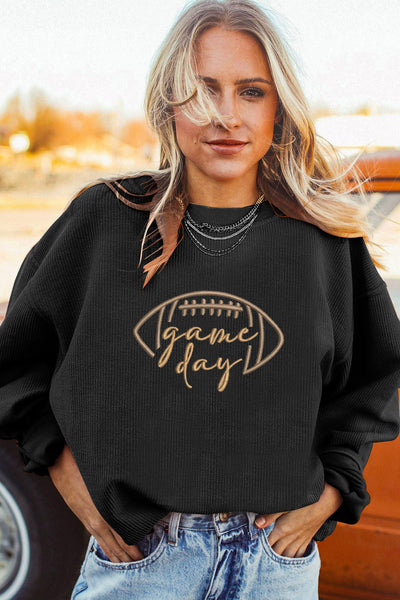 Women's Chic Women's Game Day Sweatshirt in Soft Cotton Blend, Relaxed Fit for Sporty Outings and Everyday Casual Style