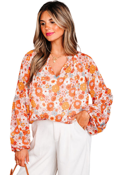 Stylish Women's Lightweight Floral Print Blouse - Casual Spring/Summer Top for Effortless Everyday Elegance
