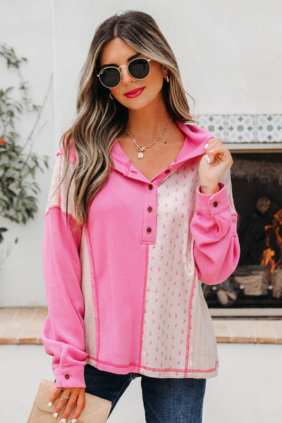 Cozy Women's Floral Patchwork Hoodie - Stylish Casual Pullover Sweatshirt for Effortless Everyday Wear
