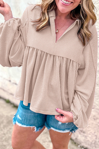 Women's Pastel Floral Print Babydoll Blouse - Flowy Short Sleeve Top for Effortless Casual Chic Style