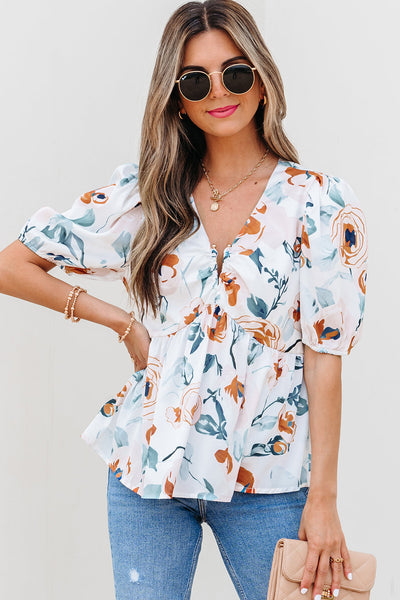 Pastel Chic Women's Babydoll Blouse - Flowy Casual Top for Versatile Dressy Occasions and Everyday Wear