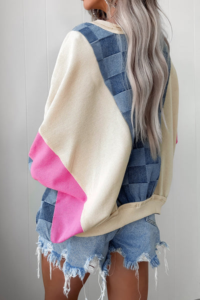 Cozy Oversized Women's Sweatshirt in Soft Cotton Blend - Casual Relaxed Fit for Effortless Everyday Style