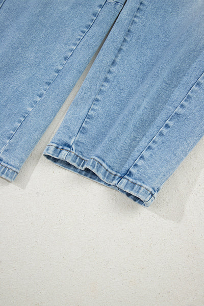 Trendy Women's Distressed Flower Patch Jeans - Slim Fit, Comfortable Denim for Casual Everyday Style