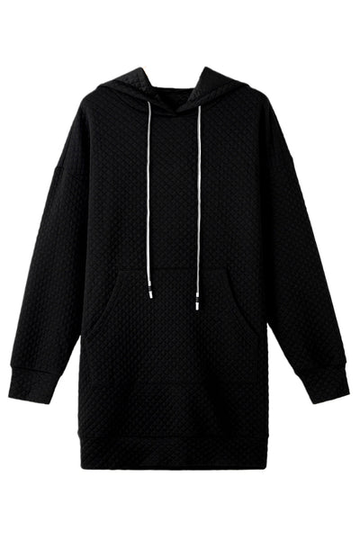 Cozy Waffle Knit Hooded Mini Dress