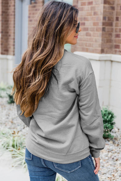 Cozy Women's Gray Classic Crewneck Sweatshirt - Stylish, Versatile Pullover for Everyday Comfort and Casual Looks