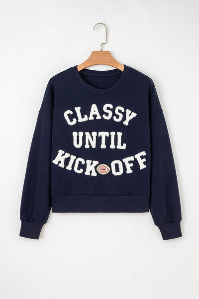 Chic Women's Game Day Sweatshirt in Cozy Fabric, Relaxed Fit, Ideal for Sports Events and Casual Outings