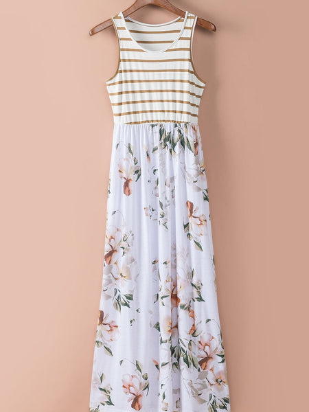 Women's Butterfly Print Chiffon Two-Piece Maxi Set