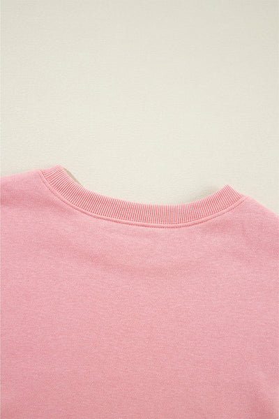 Women's Cozy Pink Classic Crewneck Sweatshirt - Casual Fit for Everyday Comfort and Effortless Style