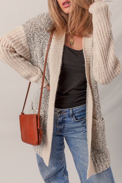 Stylish Women's Color Block Cardigan - Cozy Knit Layer for Fall, Ideal for Casual and Chic Everyday Looks