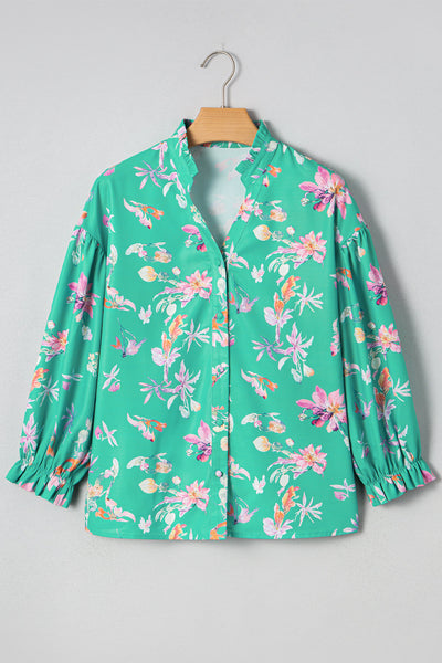 Elegant Women's Floral Print Long Sleeve Blouse - Comfortable Fit for Casual Days & Special Events in Vibrant Colors