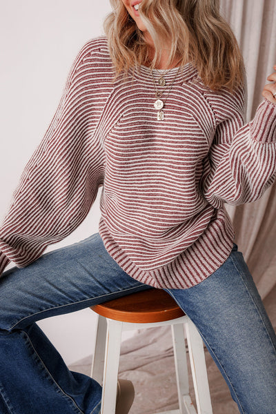 Chic Women's Soft Cotton Blend Striped Knit Sweater - Cozy Casual Style for Everyday Comfort and Versatility