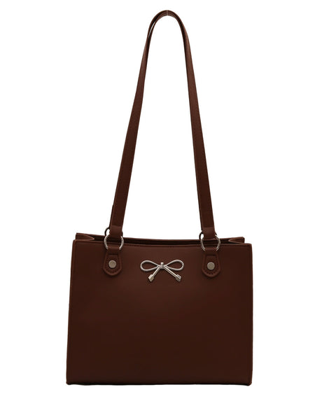 Bow PU Leather Shoulder Bag
