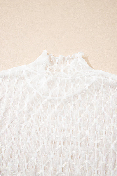 Lightweight Elegant Sheer Mesh Top for Women - Stylish Short Sleeve Overlay, Ideal for Layering and Versatile Outfits