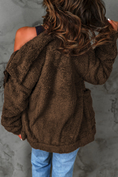 Cozy Teddy Fashionable Zip Up Warm Coat