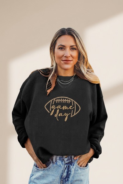 Women's Chic Women's Game Day Sweatshirt in Soft Cotton Blend, Relaxed Fit for Sporty Outings and Everyday Casual Style