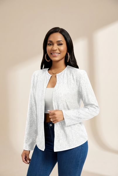 Women's Fashionable Long Sleeve Jacket made for easy styling and wardrobe coordination, with premium-like structure and finish.
