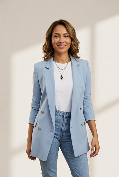 Women's Sophisticated Solid Lapel Button Long Sleeve Blazers