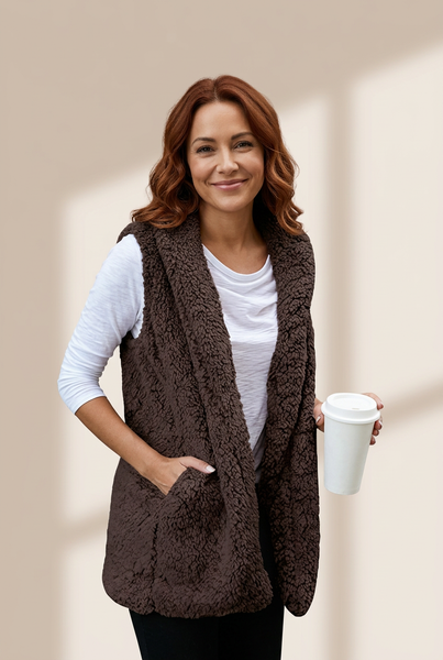 Women's Winter Fluffy Hooded Vest made for easy styling and wardrobe coordination, with premium-like structure and finish.