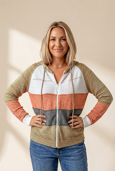 Striped and Color Block Henley Shirt with practical styling and dependable silhouette control.