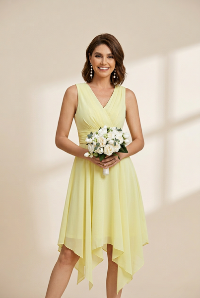 Women's Modern and Stylish Chiffon Knee-Length Dress