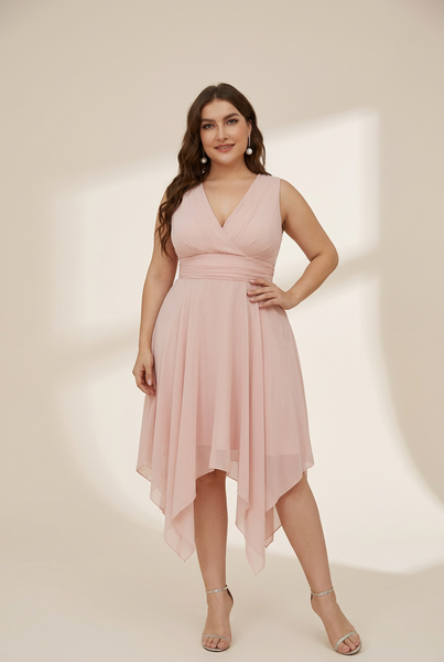 Women's Modern and Stylish Chiffon Knee-Length Dress